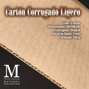 Cartón Corrugado Ligero 2 caras Mayoreo